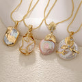 Irregular Baroque Pearl Necklace — Real Gold-Plated Leaf Accents, DIY Jewelry Components, Premium-Look Neckwear